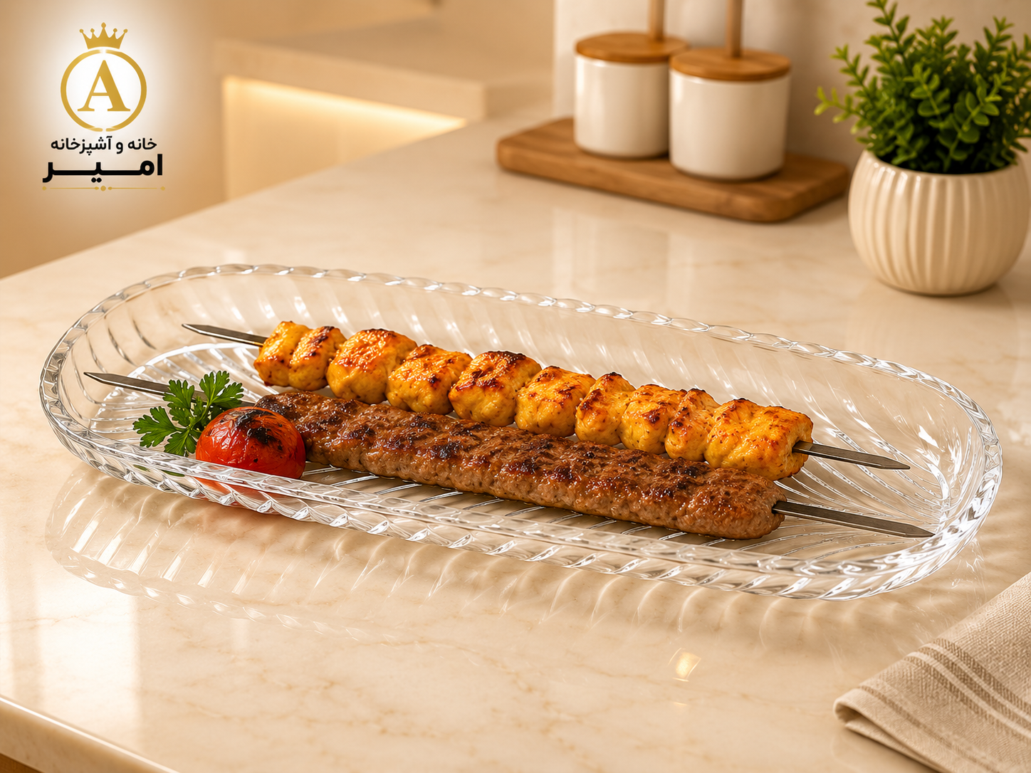 دیس شیشه ای سانتا سایز کوچک