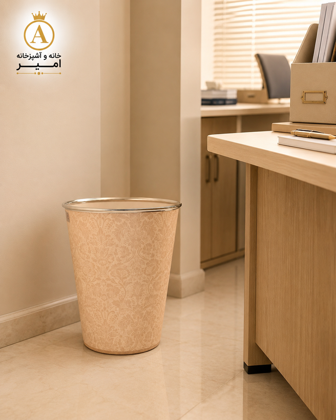 سطل زباله اداری بزرگ گرد ونوس